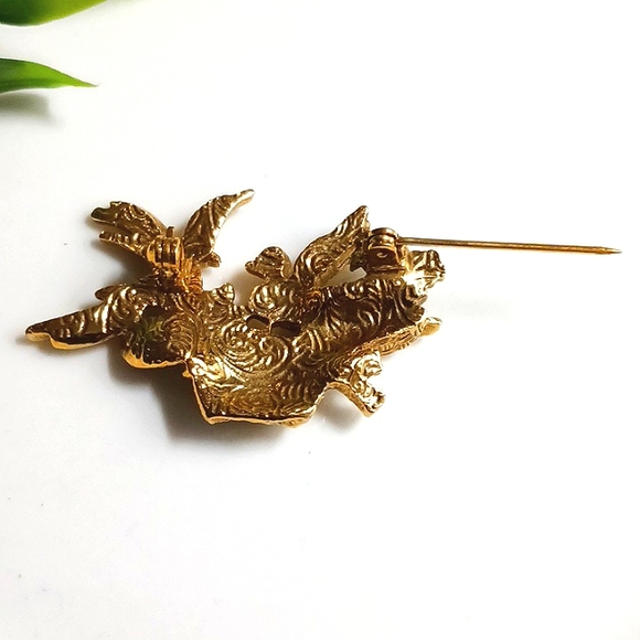 Gold Bird Brooch - Picture 3 of 3